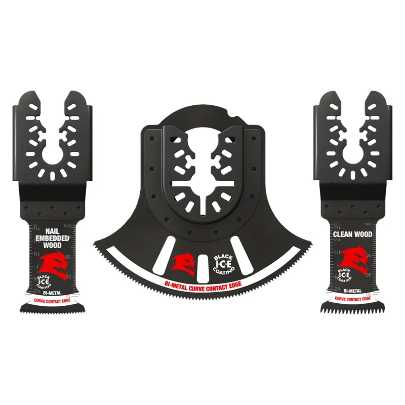 3 Pc Universal Fit Bi-Metal Oscillating Blade Set (3-Piece)